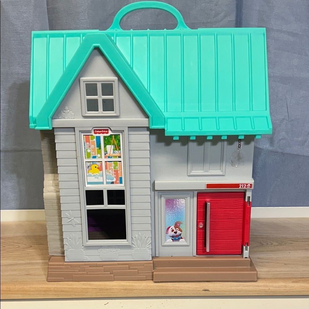 Fisher Price Little People Big Helpers Home 2017 Teal Play House